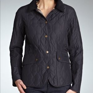 Barbour Willow Quilted Tartan jacket in Navy